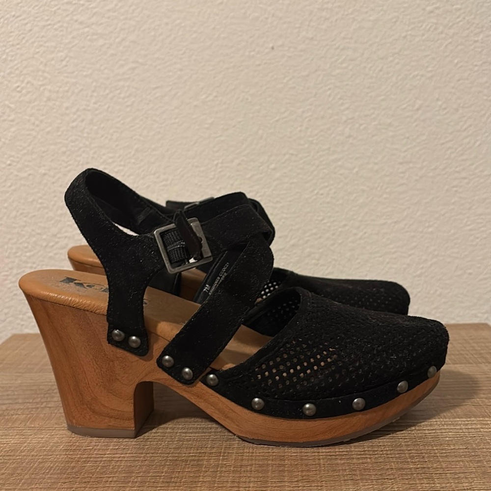 Kork-Ease Abloom Perforated Suede
Platform Clogs